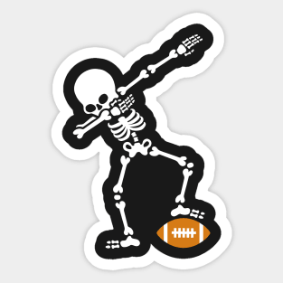 Dab dabbing skeleton rugby - American football Sticker